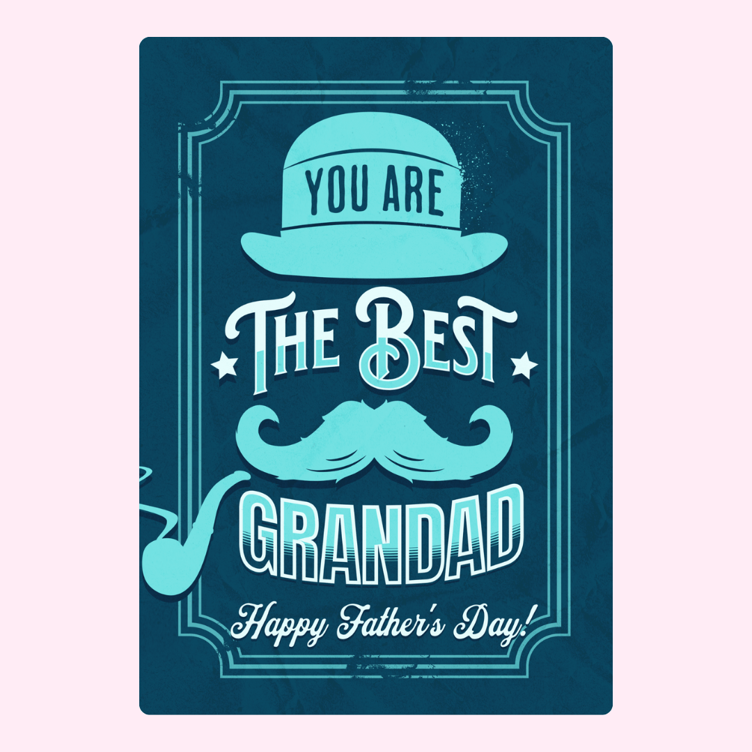 Best Grandad Father’s Day cake card design