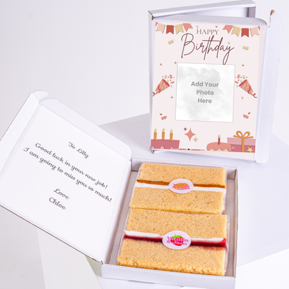 Personalised birthday cake card gift box