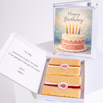 Happy birthday cake card gift box with birthday cake design