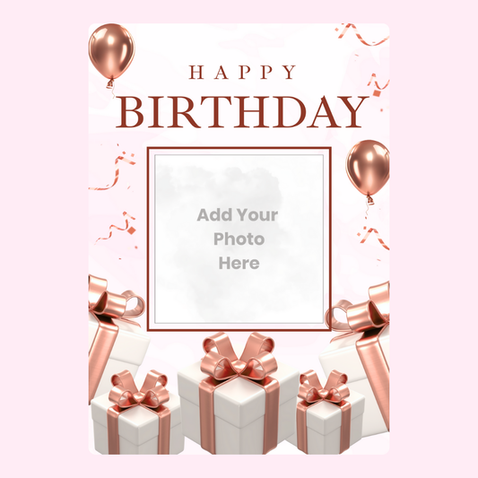 Birthday card with photo upload