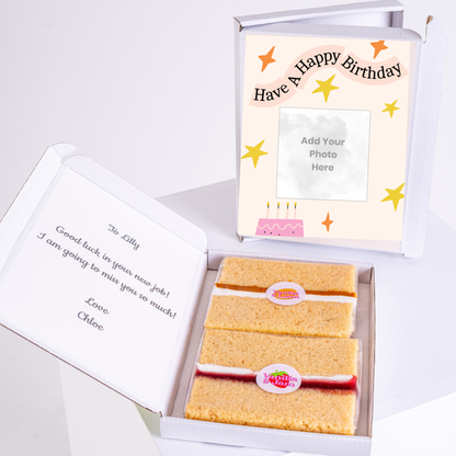 Personalised birthday cake card gift box
