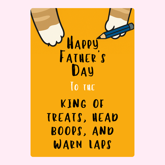 Cat dad Father’s Day cake card design