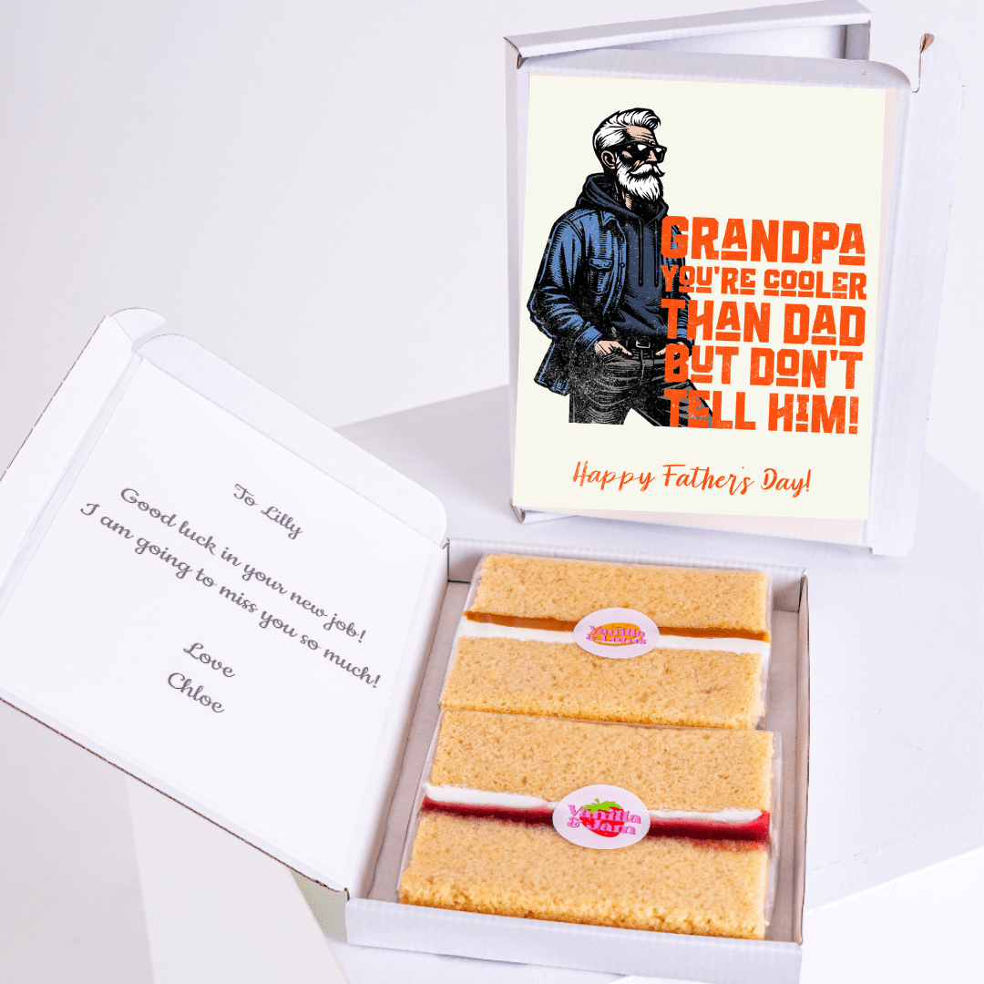 Grandpa Father’s Day cake card with cake inside