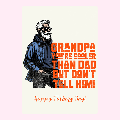 Cooler Grandpa Father’s Day cake card design