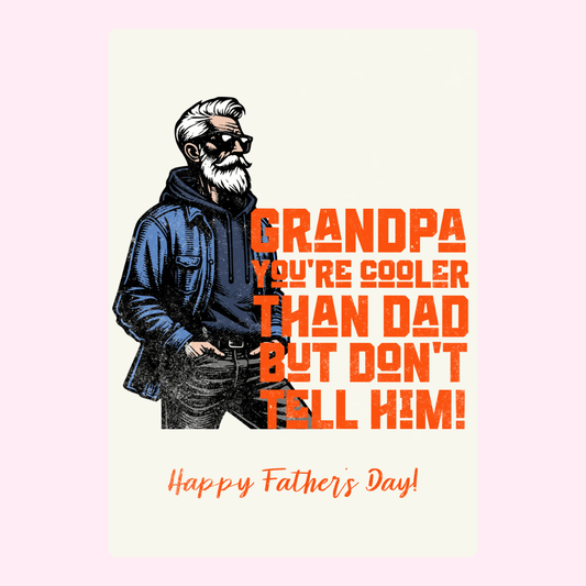 Cooler Grandpa Father’s Day cake card design