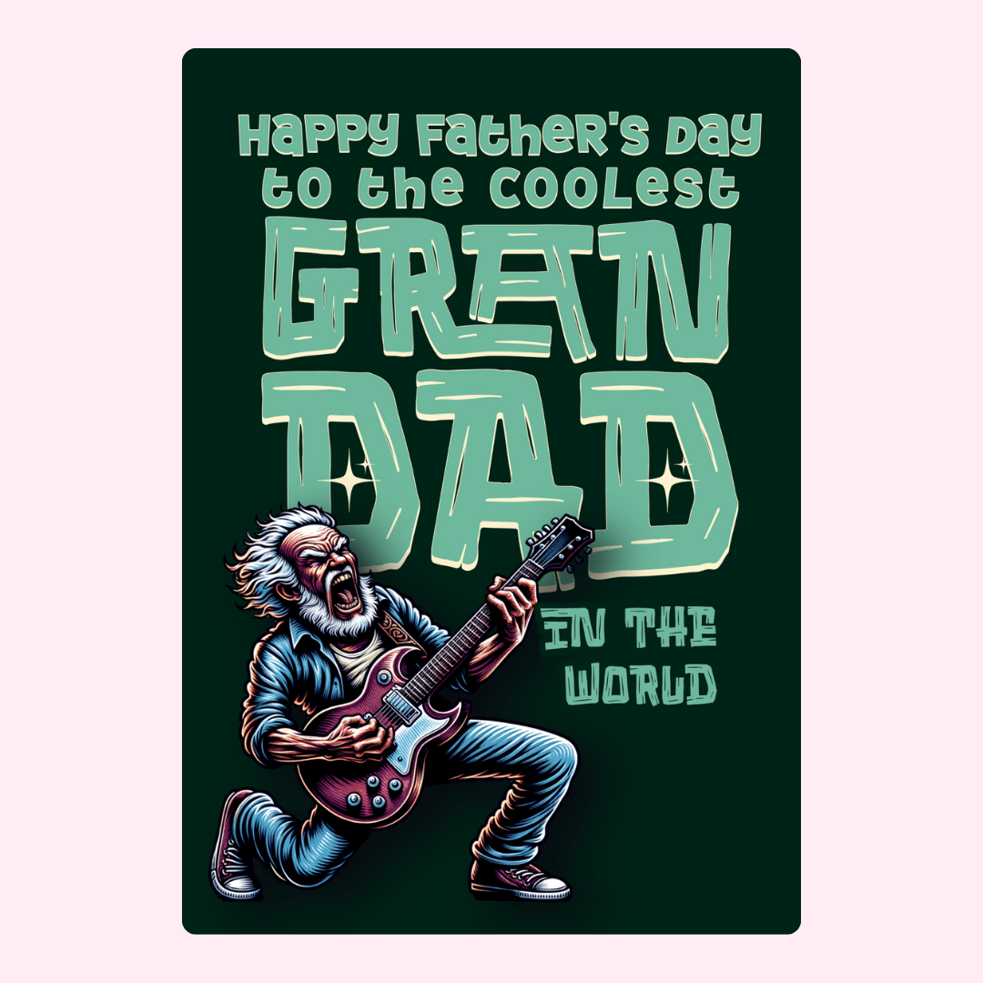 Coolest Gran Dad Father’s Day cake card design