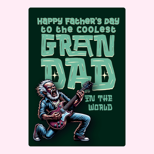 Coolest Gran Dad Father’s Day cake card design
