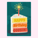 Cousin birthday cake cards