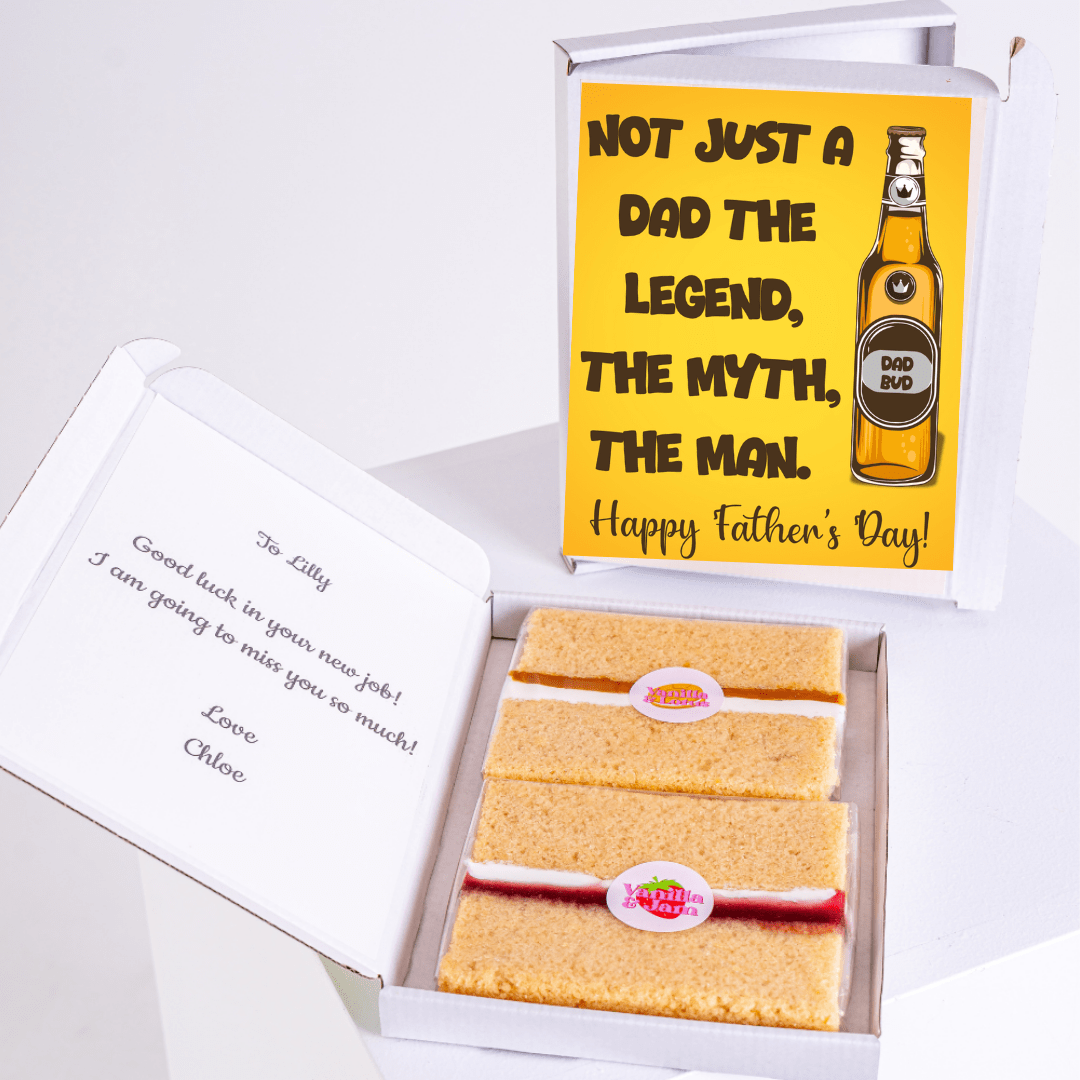 Father's Day gift box with dad legend beer card