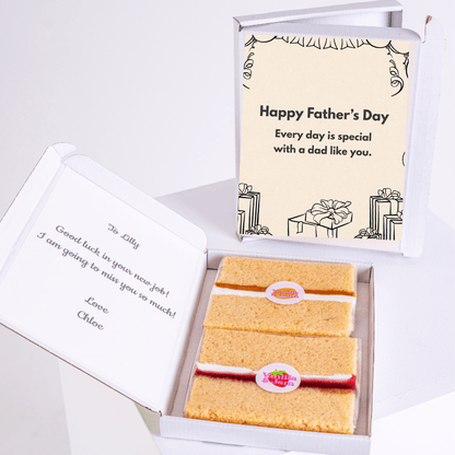 Dad Like You Father’s Day cake card with cake inside