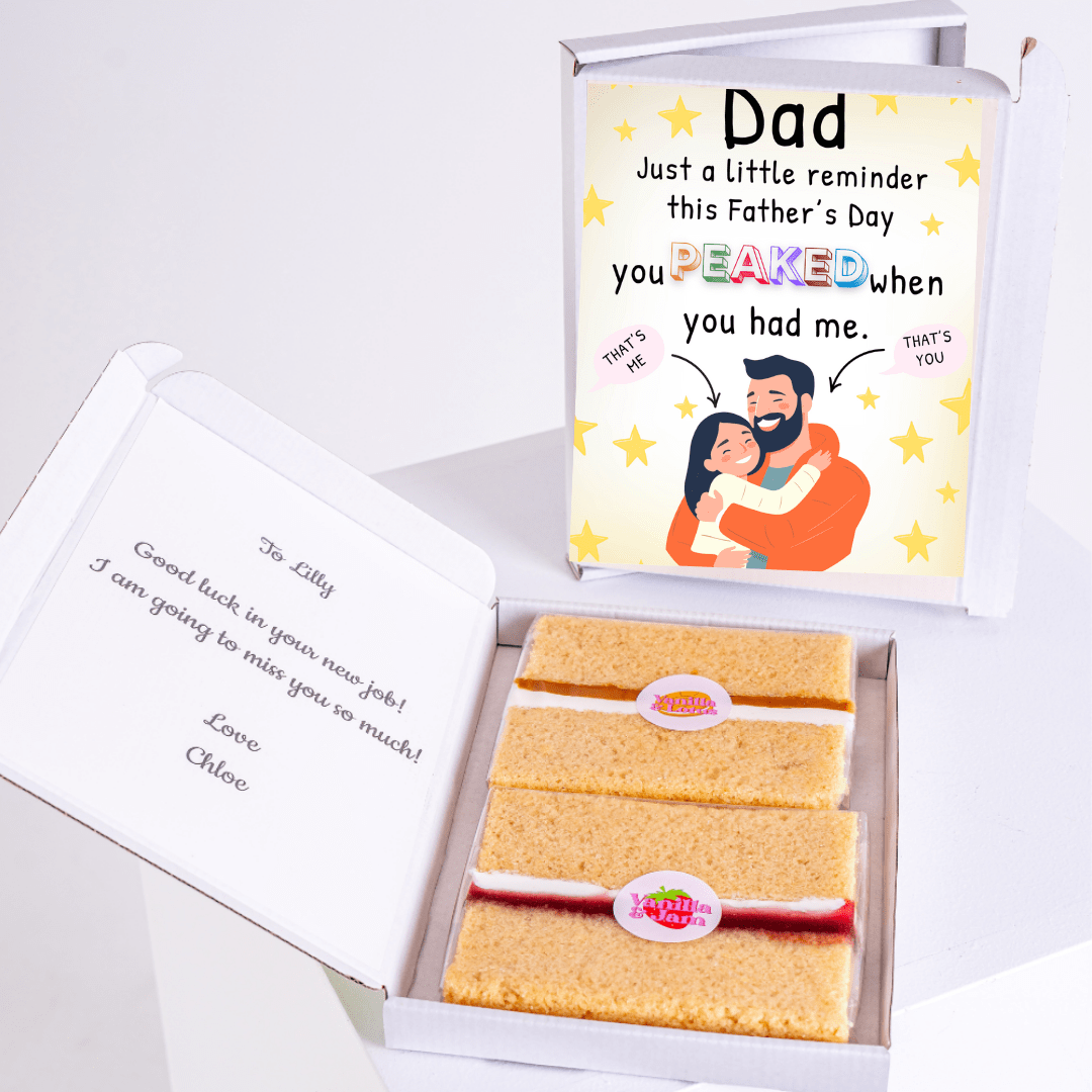 Dad You Peaked Father's Day cake card gift box