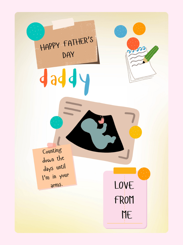 Daddy From Bump Father’s Day Cake Card