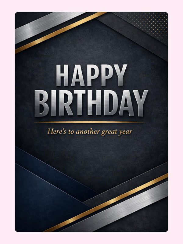 Elegant happy birthday card design