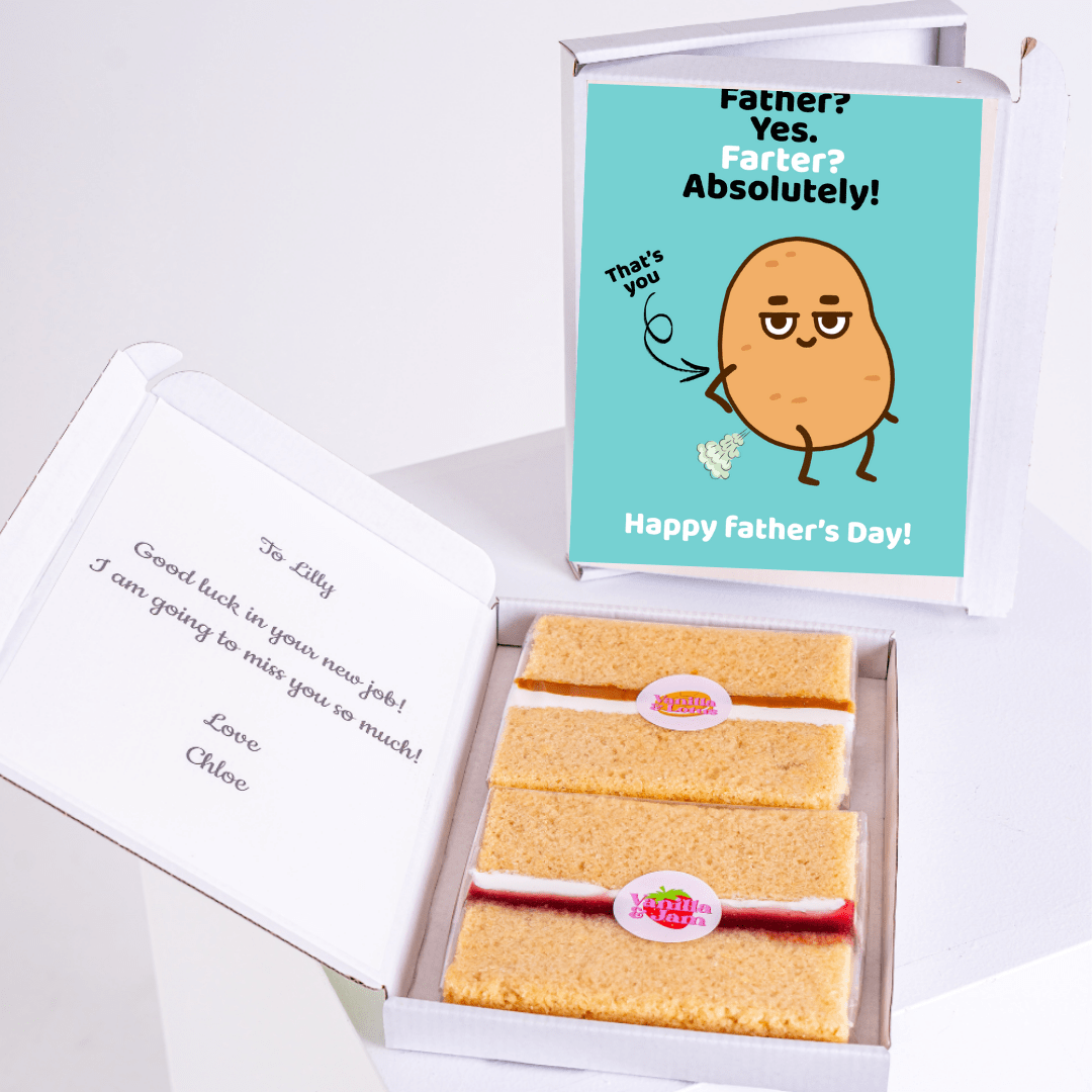 Father's Day gift box with funny farter potato card