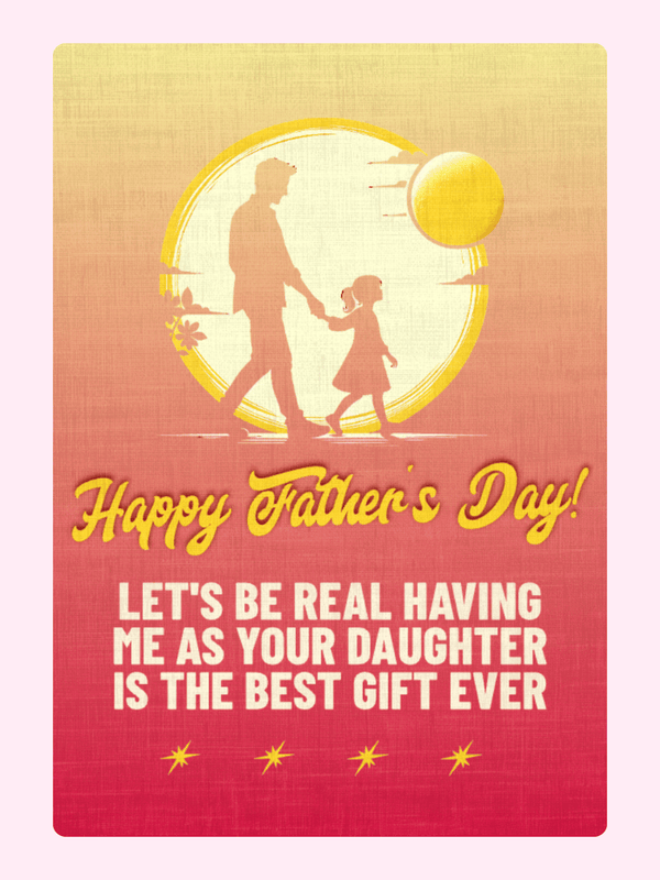 Best Gift Ever Father's Day From Daughter Cake Card, for Dad