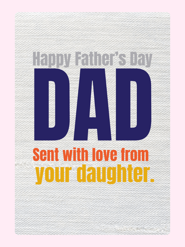 Father's Day Card From Daughter Cake Card, for Dad