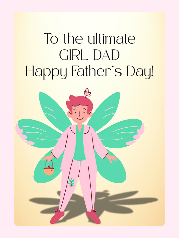Father’s Day card design celebrating the ultimate girl dad