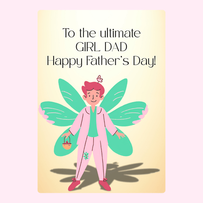 Father’s Day card design celebrating the ultimate girl dad