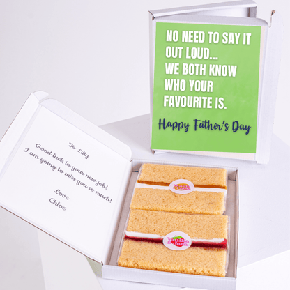 Father’s Day cake card gift box with funny favourite son message