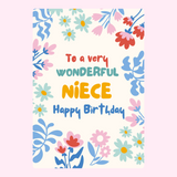 Niece birthday cake cards