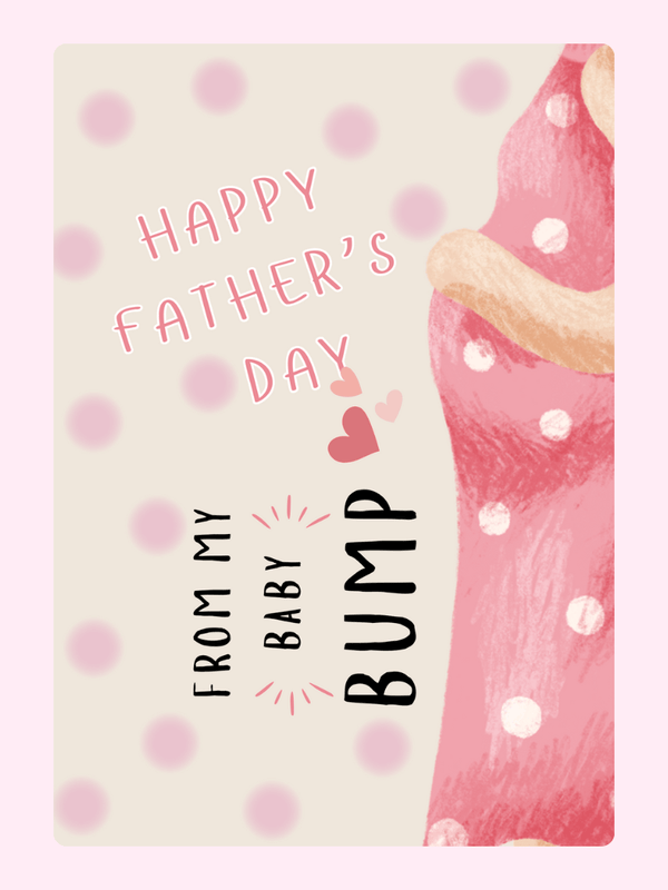 From my baby bump Father’s Day cake card design