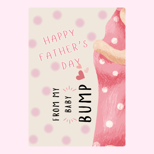 From my baby bump Father’s Day cake card design