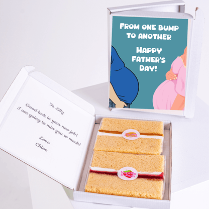 Dad-to-be Father’s Day cake card with cake inside