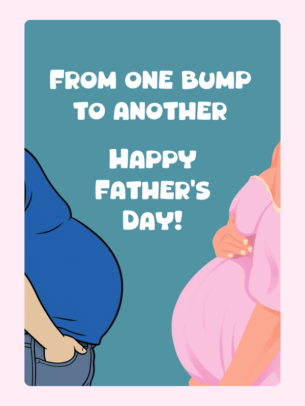 From One Bump Father’s Day cake card design
