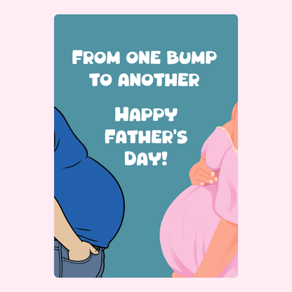 From One Bump Father’s Day cake card design
