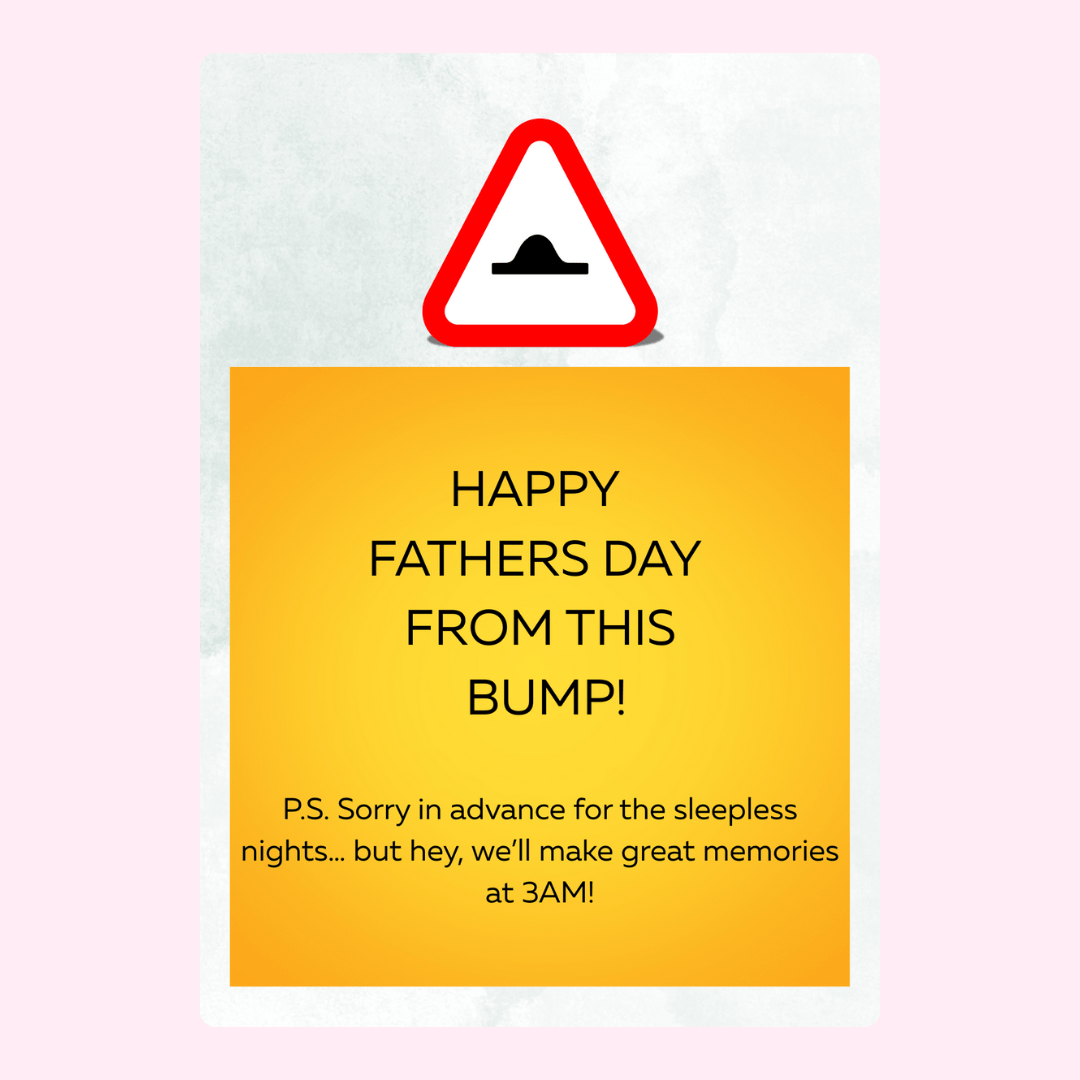 From this bump Father’s Day cake card design