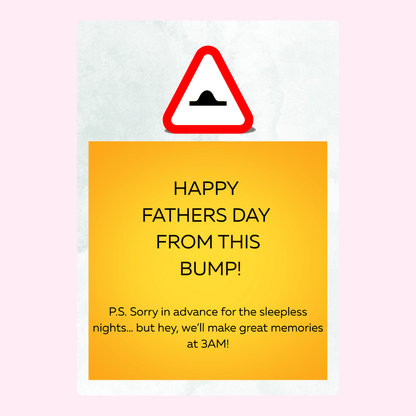 From this bump Father’s Day cake card design