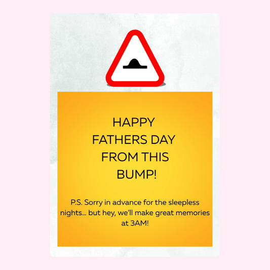 From this bump Father’s Day cake card design