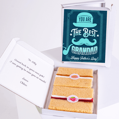 Grandad Father’s Day cake card with cake inside