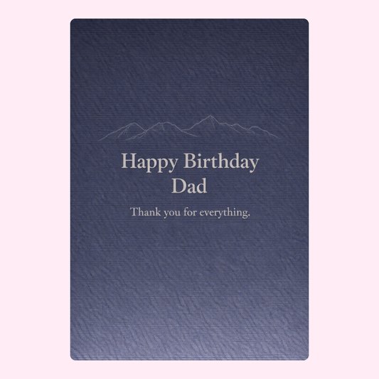happy birthday dad card design in dark blue background