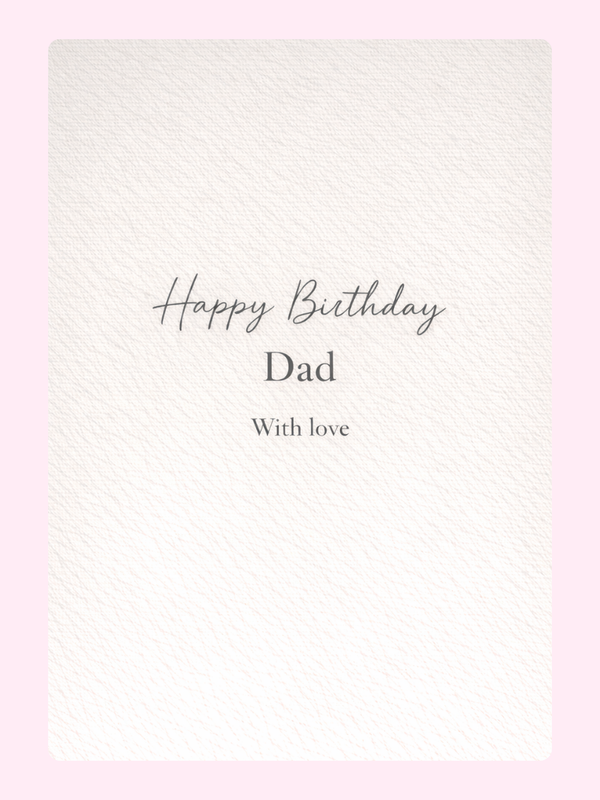 happy birthday dad card design in soft neutral background