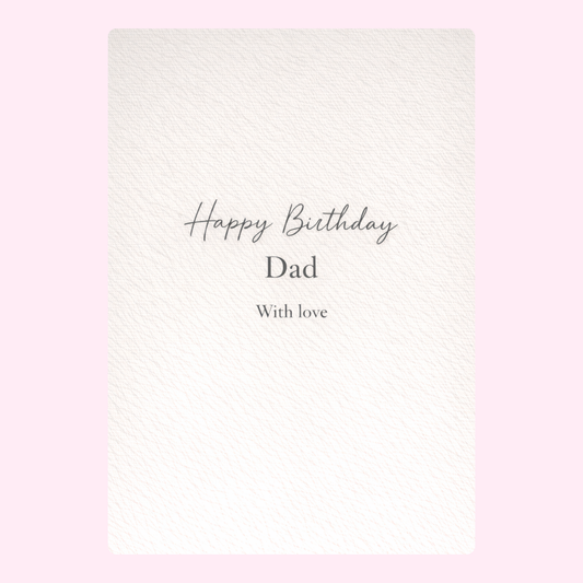 happy birthday dad card design in soft neutral background