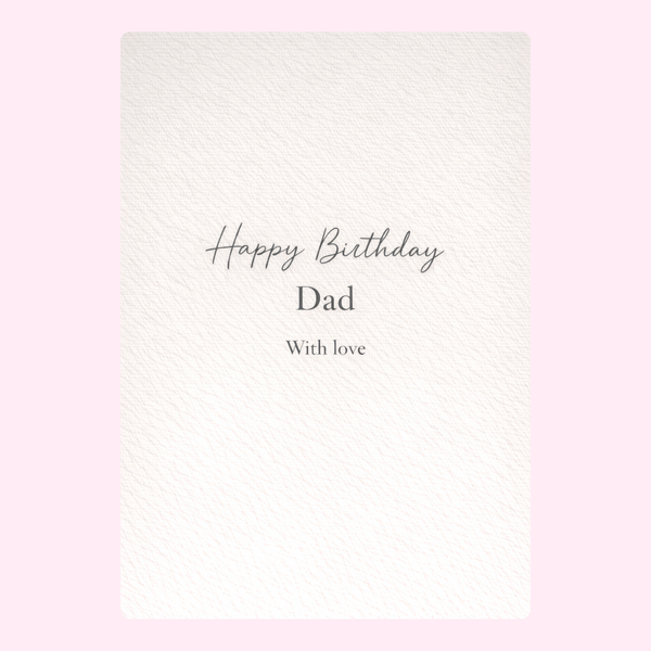 happy birthday dad card design in soft neutral background