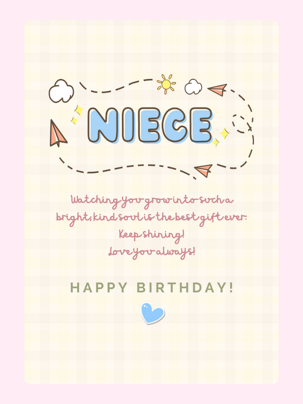 Nice Niece Birthday Cake Card