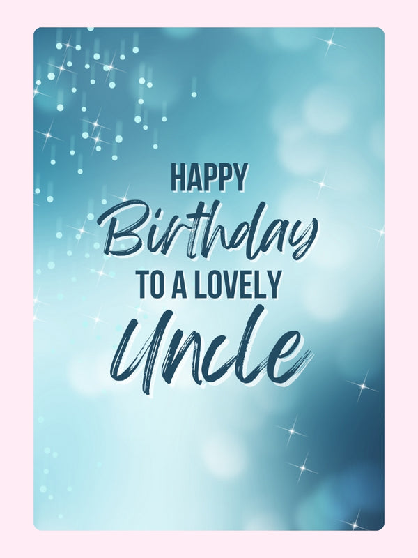 Lovely Uncle Birthday Cake Card
