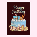 Uncle birthday cake cards