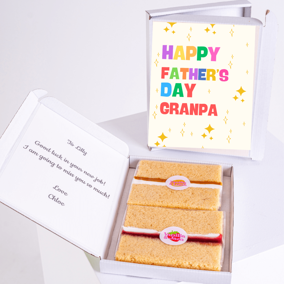 Granpa Father’s Day cake card with cake inside
