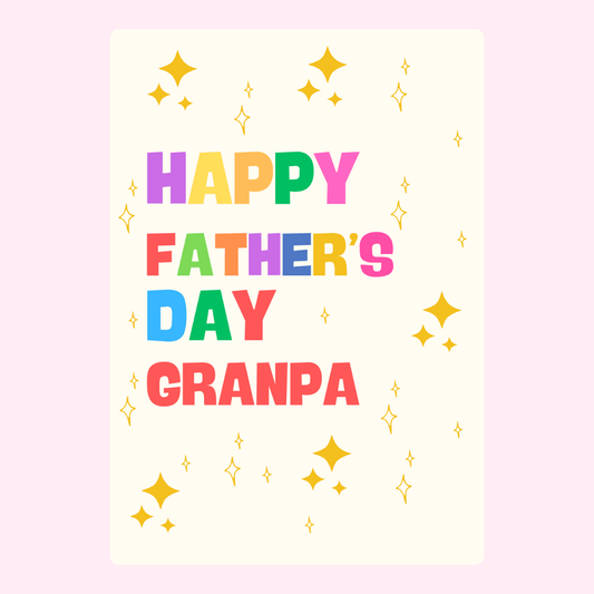 Happy Father’s Day Granpa cake card design