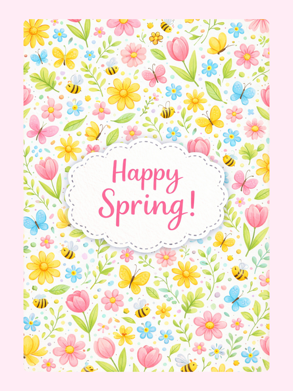 Happy Spring Cake Card, just because