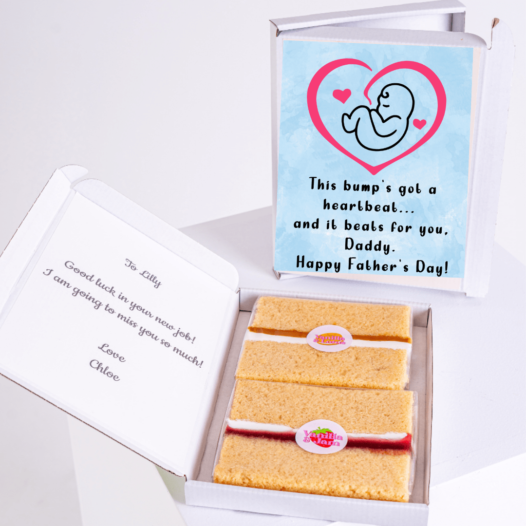 Daddy Father’s Day cake card with cake inside