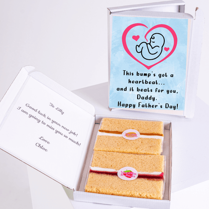 Daddy Father’s Day cake card with cake inside