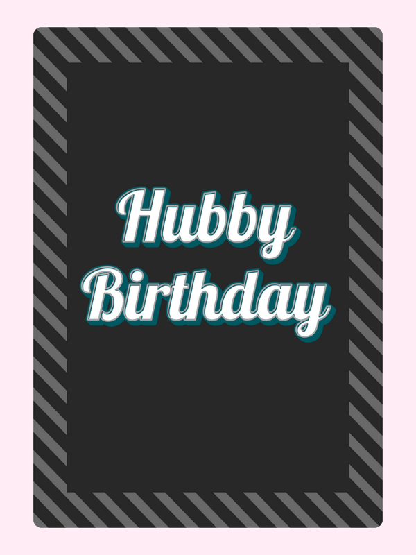 Black Hubby Hubby Birthday Husband Cake Card