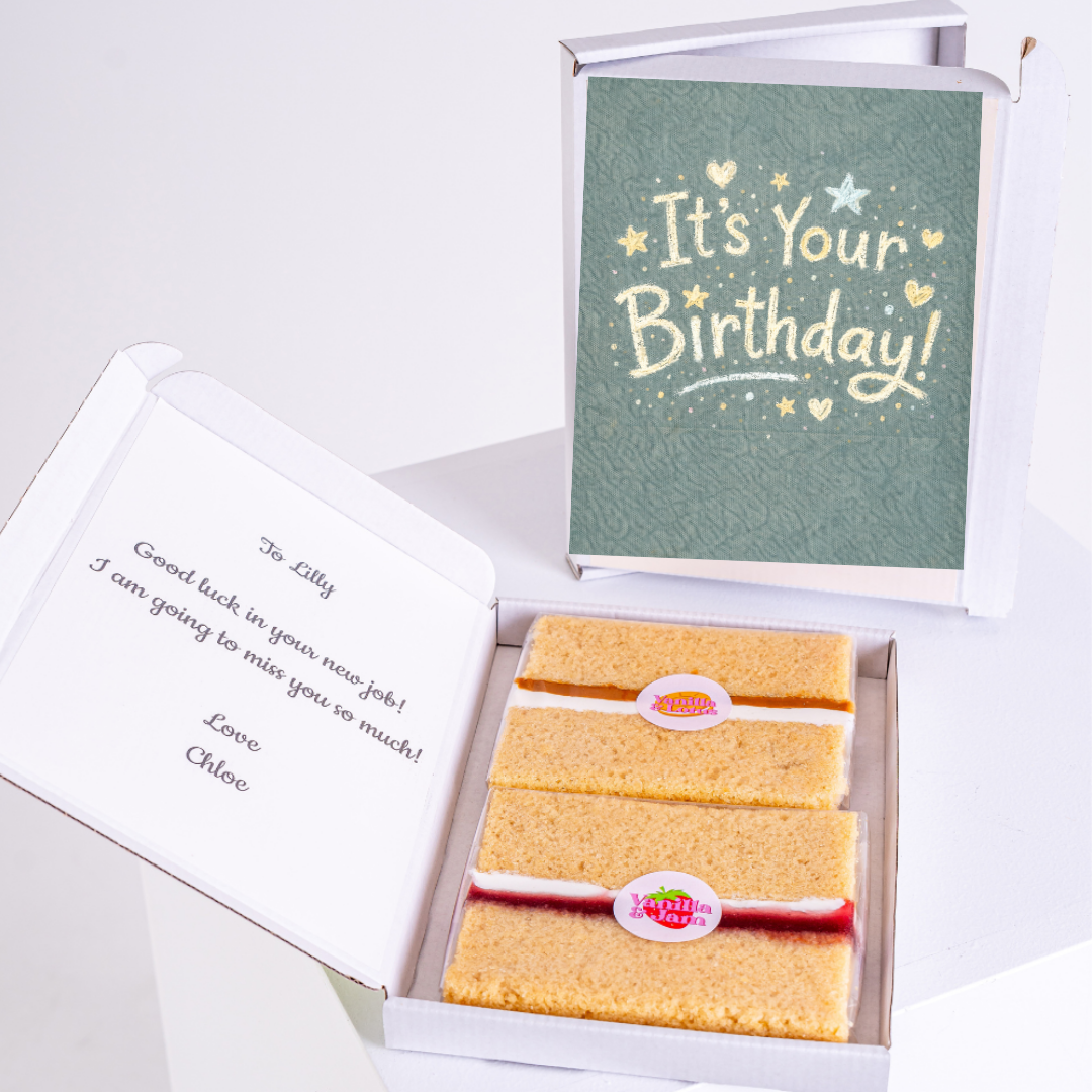 Birthday cake card gift box with it's your birthday design