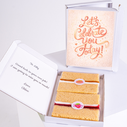 Birthday cake card gift box with let's celebrate you today design