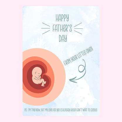 Little one Father’s Day cake card design