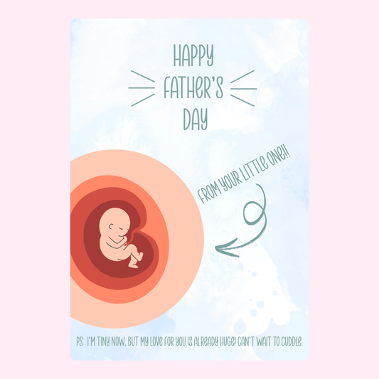 Little one Father’s Day cake card design